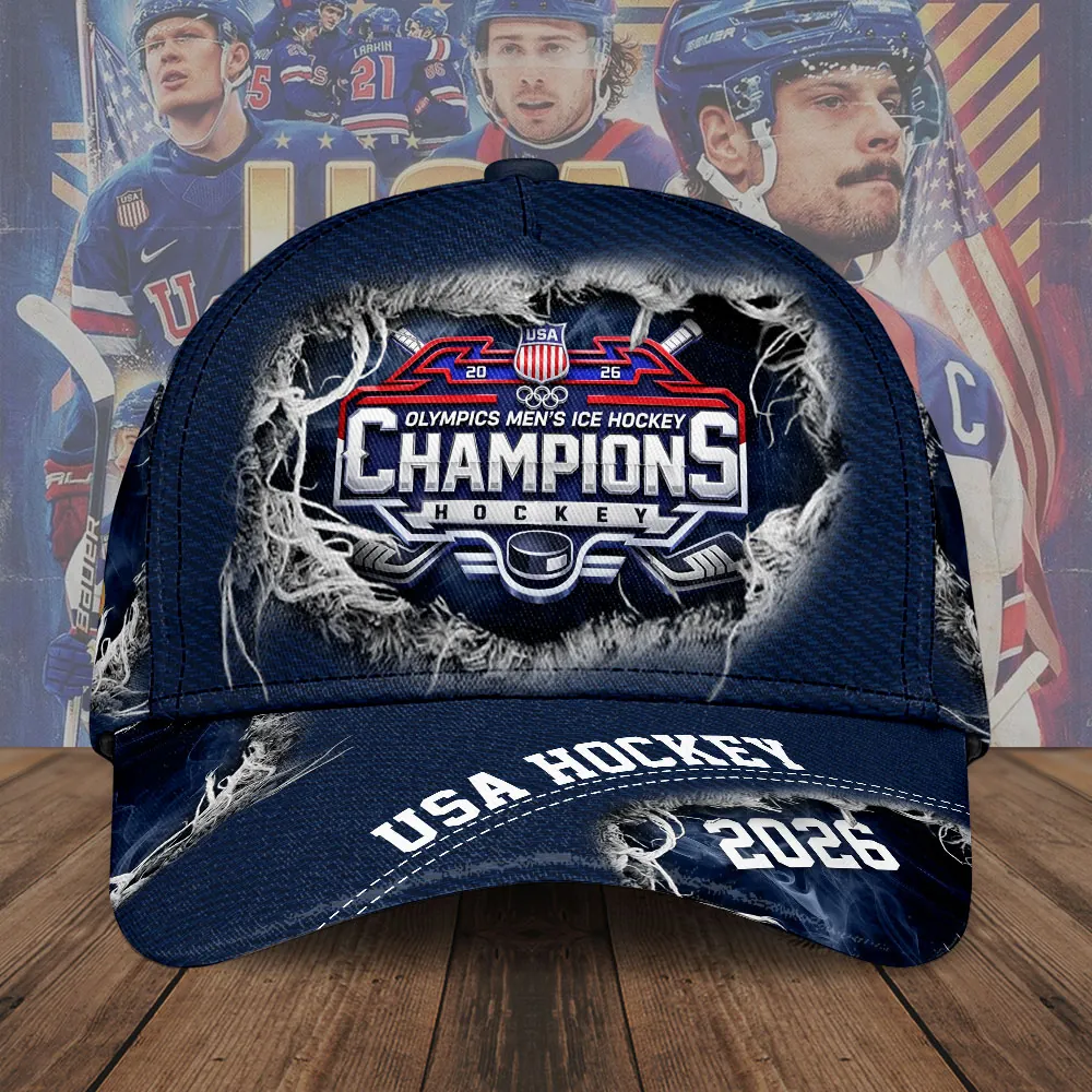 USA Mens Hockey 2026 Winter Olympics Gold Medal Classic Cap SPM1143